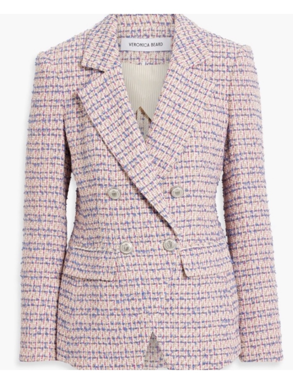 $798 Veronica Beard Khaki Multi Taja Dickey Jacket Blazer sz 4